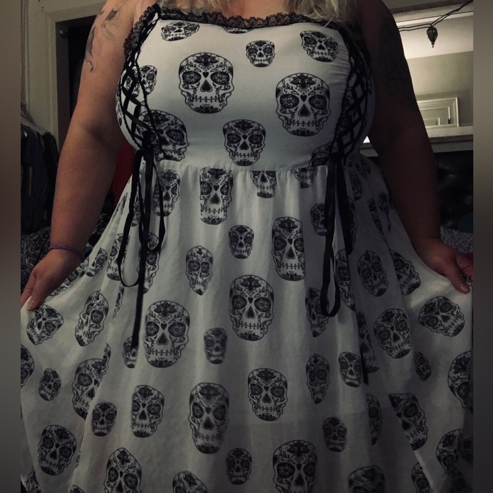 Tripp NYC Daang Goodman Skull Corset Detail Dress 4X